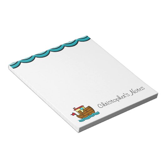 Aangepaste sleepboot notitieblok (Schuin)