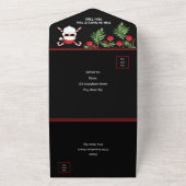 Aangepaste 'Sleighin' in stijl!' kerstfeest All In One Uitnodiging (Buitenkant)