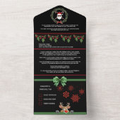 Aangepaste 'Sleighin' in stijl!' kerstfeest All In One Uitnodiging (Binnen)