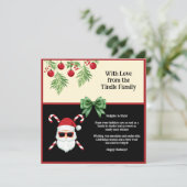 Aangepaste "Sleighin' in stijl!" kerstgroet Feestdagenkaart (Staand voorkant)