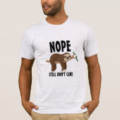 Aangepaste sleufmaten grappige Sloth Jokes T-shirt (Voorkant)
