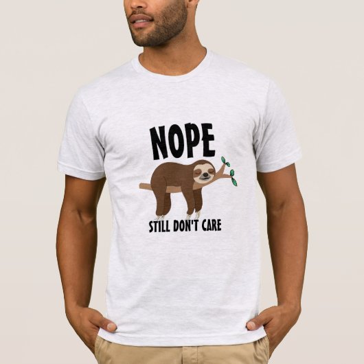 Aangepaste sleufmaten grappige Sloth Jokes T-shirt (Voorkant)