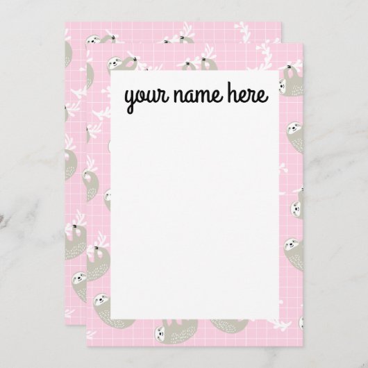 Aangepaste sleufnotiecards bedankkaart (Voorkant / Achterkant)