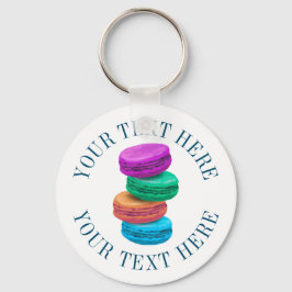 Aangepaste sleutelhanger met Franse macrokoekjeste