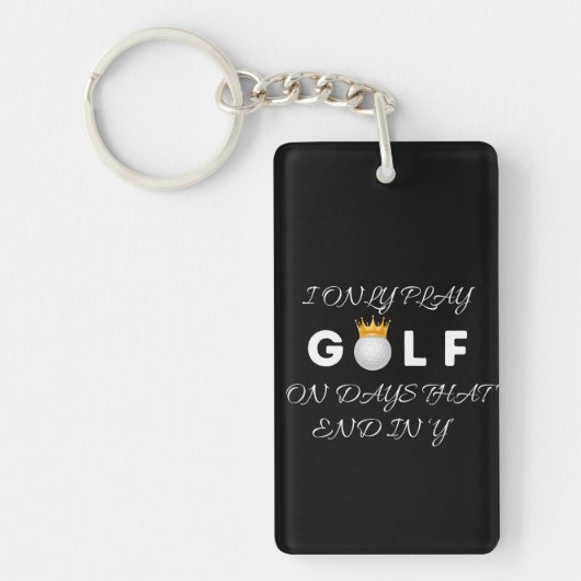 Aangepaste sleutelhanger met jouw naam voor golfer (Voorkant)