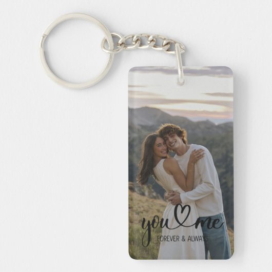 Aangepaste sleutelhanger met koppel foto – Persoon (Voorkant)