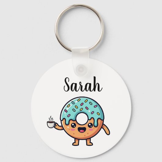Aangepaste sleutelhanger met schattige Kawaii-donu (Voorkant)