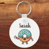 Aangepaste sleutelhanger met schattige Kawaii-donu (Achterkant)