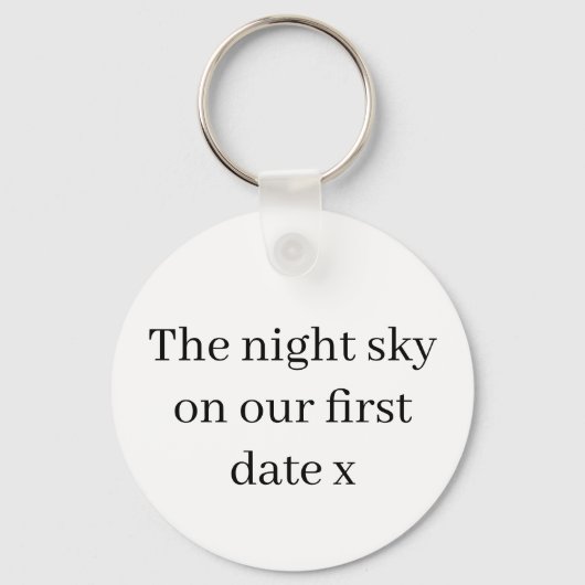 Aangepaste Sleutelhanger, Night Sky Keyring met el Sleutelhanger (Voorkant)