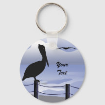 Aangepaste Sleutelhanger Pelican Ocean Shoreline