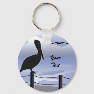 Aangepaste Sleutelhanger Pelican Ocean Shoreline