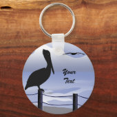 Aangepaste Sleutelhanger Pelican Ocean Shoreline (Voorkant)
