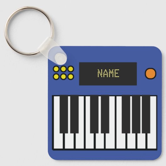 Aangepaste Sleutelhanger Piano Keys-toetsenbord Bl (Voorkant)