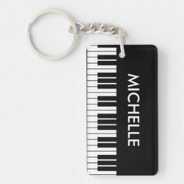 Aangepaste sleutelhanger pianosleutels voor pianis