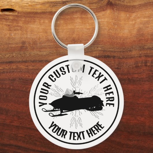 Aangepaste Sleutelhanger Snowmobile pictogram (Voorkant)