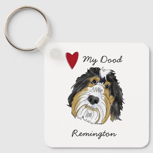 Aangepaste Sleutelhanger van Doodle Lovers (Voorkant)