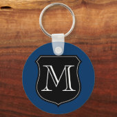 Aangepaste sleutelhanger van het monogram met lett (Voorkant)