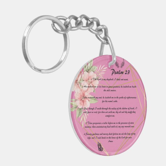 Aangepaste sleutelhanger van Psalm 23 (Voorkant Links)