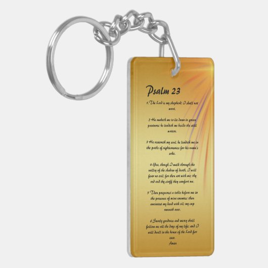 Aangepaste sleutelhanger van Psalm 23 (Voorkant Links)