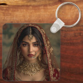 Aangepaste Sleutelhanger Voeg uw eigen foto cadeau (Achterkant)