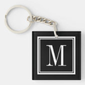 Aangepaste sleutelhanger voor achtergrondmonogram  (voorkant)