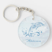 Aangepaste Sleutelhanger voor blauwe dolfijn (Voorkant)