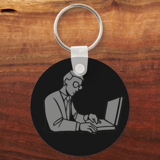 Aangepaste Sleutelhanger voor computerzorg (Voorkant)