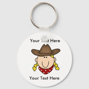 Aangepaste Sleutelhanger voor Cowgirl Blonde