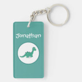 Aangepaste sleutelhanger voor de rechthoekige dino (achterkant)