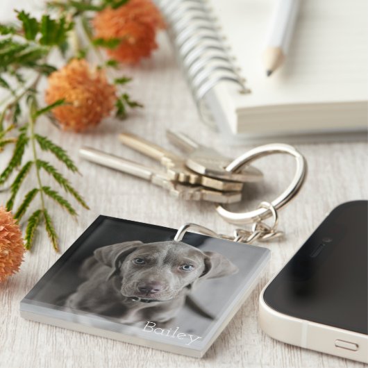 Aangepaste Sleutelhanger voor Dog Photo Keepomwill (Voorkant Rechts)