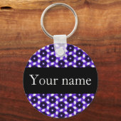 Aangepaste sleutelhanger voor Funky Pattern (zwart (Voorkant)