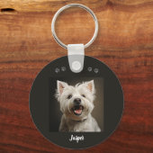 Aangepaste sleutelhanger voor huisdieren met jouw  (Voorkant)