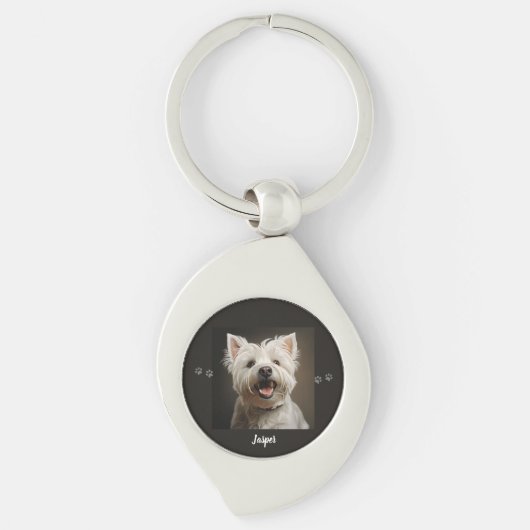 Aangepaste sleutelhanger voor huisdieren met jouw  (Voorkant)