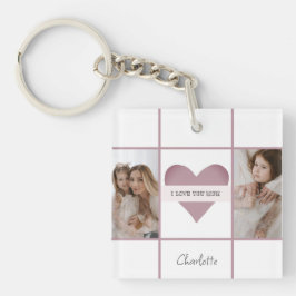 Aangepaste Sleutelhanger voor mama - I Love You De