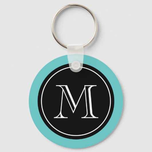 Aangepaste sleutelhanger voor monogram | Turquoise (Voorkant)