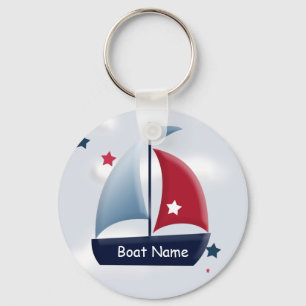 Aangepaste Sleutelhanger voor Nautical Sailboat De