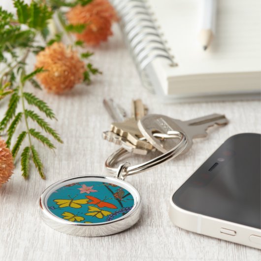 Aangepaste sleutelhanger voor ontwerpen rond (Zijkant)