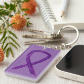 Aangepaste Sleutelhanger voor Paarse bewustwording (Voorkant Rechts)