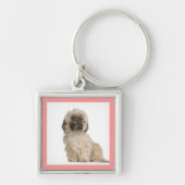 Aangepaste Sleutelhanger voor Shih Tzu Puppy Dog (Voorkant)