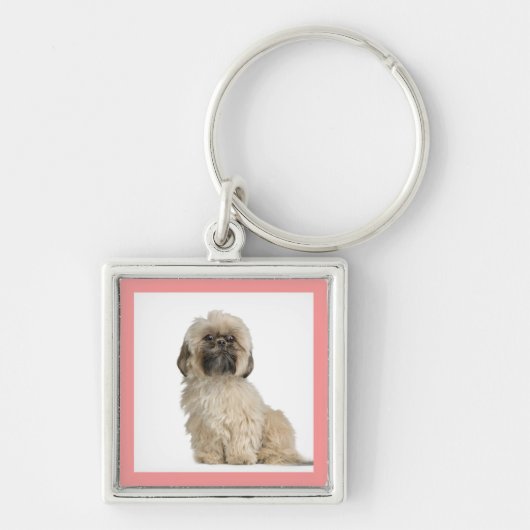 Aangepaste Sleutelhanger voor Shih Tzu Puppy Dog (Voorkant)