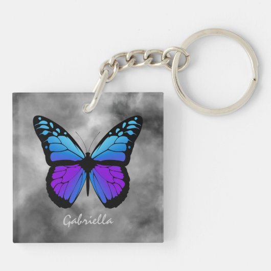 Aangepaste Sleutelhanger voor vlinders (Achterkant)