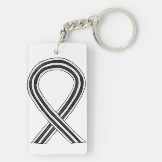 Aangepaste Sleutelhanger voor wit en zwart bewustz (achterkant)