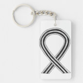 Aangepaste Sleutelhanger voor wit en zwart bewustz (Voorkant)