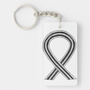 Aangepaste Sleutelhanger voor wit en zwart bewustz