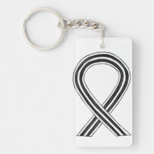 Aangepaste Sleutelhanger voor wit en zwart bewustz (Voorkant)