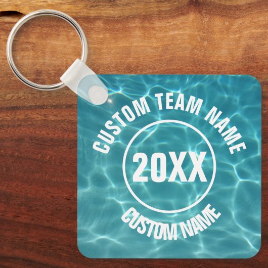 Aangepaste sleutelhanger voor zwemteam (Voorkant)