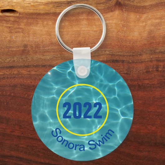 Aangepaste sleutelhanger voor zwemteam (Voorkant)