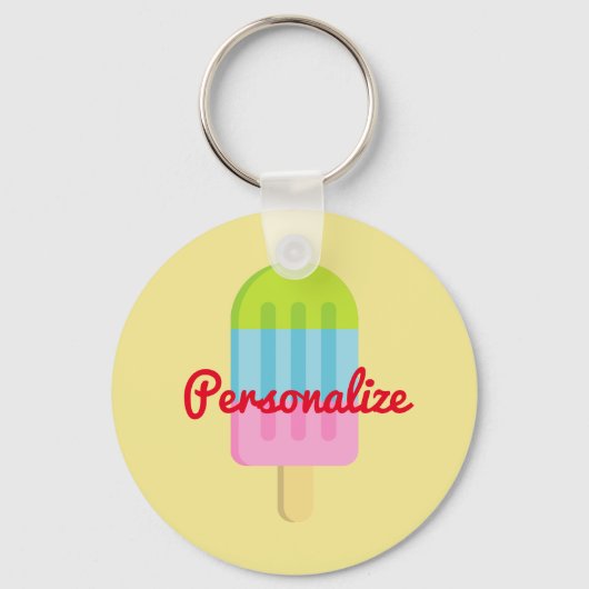 Aangepaste sleutelhangers met ronde knoppen op pop (Voorkant)