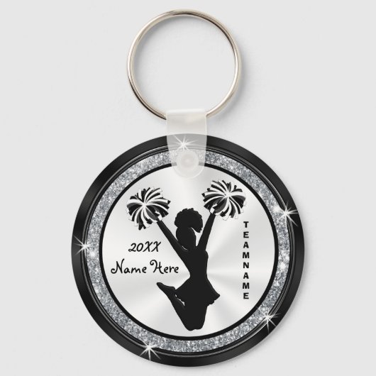 Aangepaste Sleutelhangers voor zwart, wit en zilve (Voorkant)