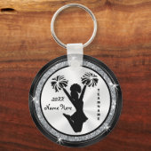 Aangepaste Sleutelhangers voor zwart, wit en zilve (Voorkant)